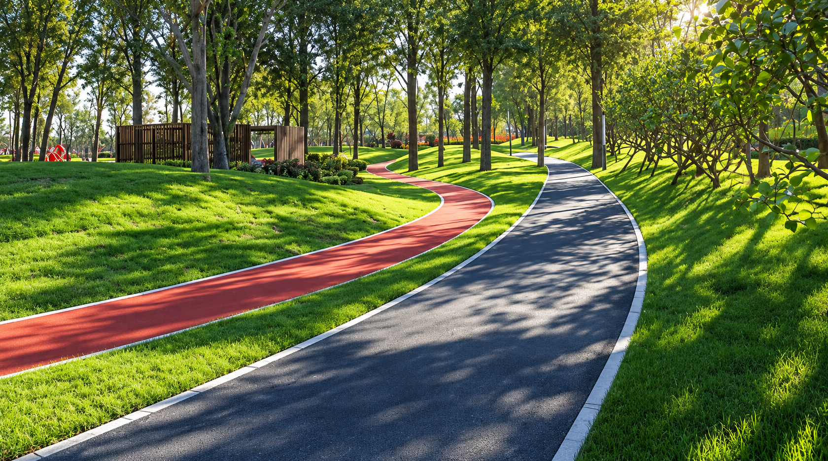 Walking & jogging track at Shriram Villaments