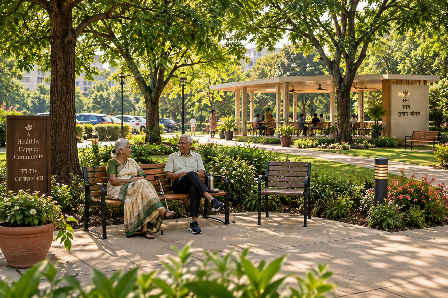 Senior citizen sit-out at Shriram Villaments